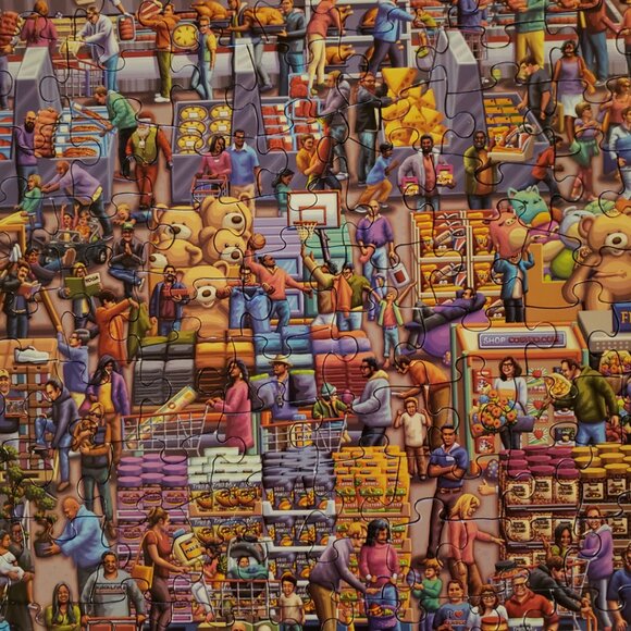 Puzzle 500pc 19x26 Dowdle Costco Wholesale Shopping Store Jigsaw Pre-owned - Picture 8 of 16